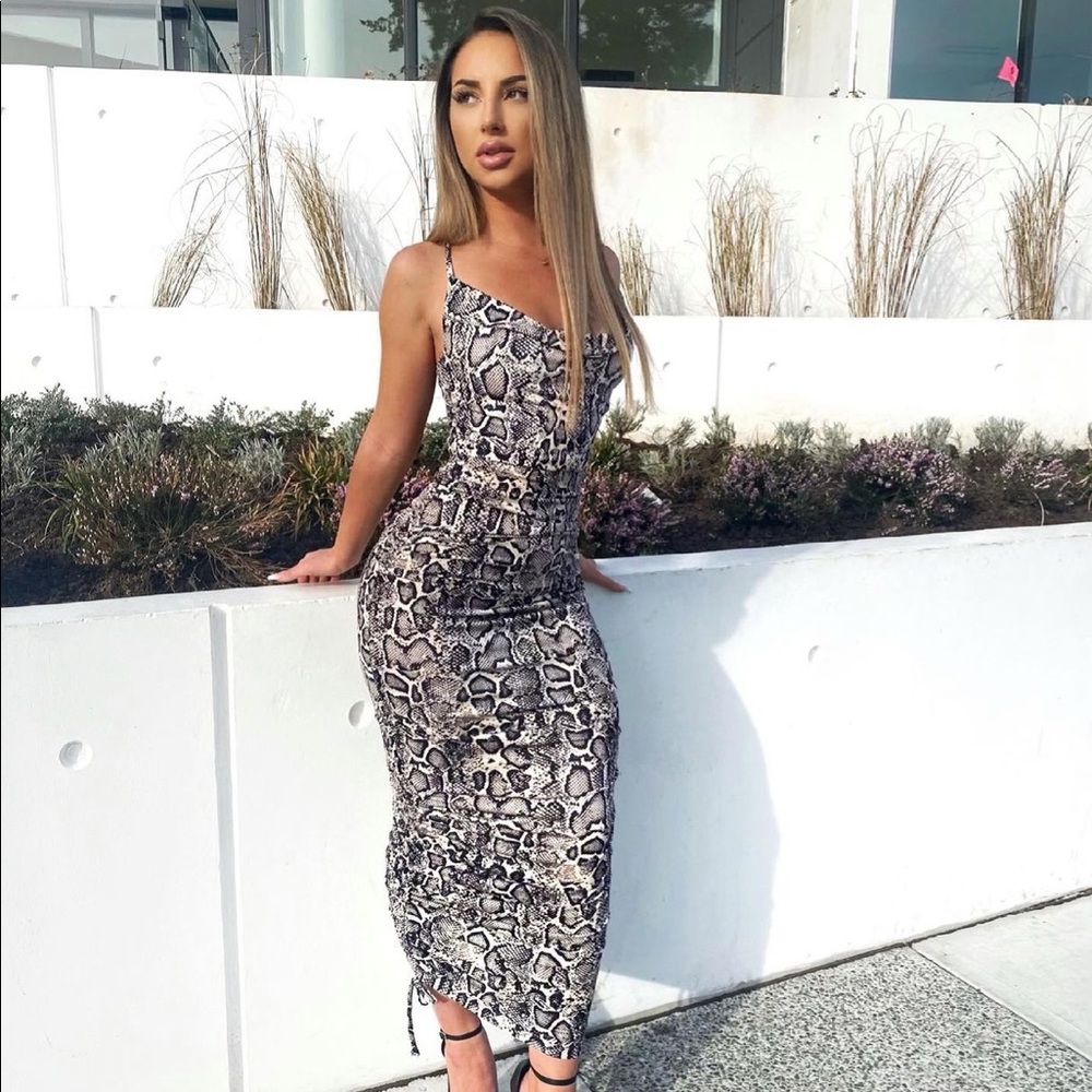 Club London Maxi Rushed Dress